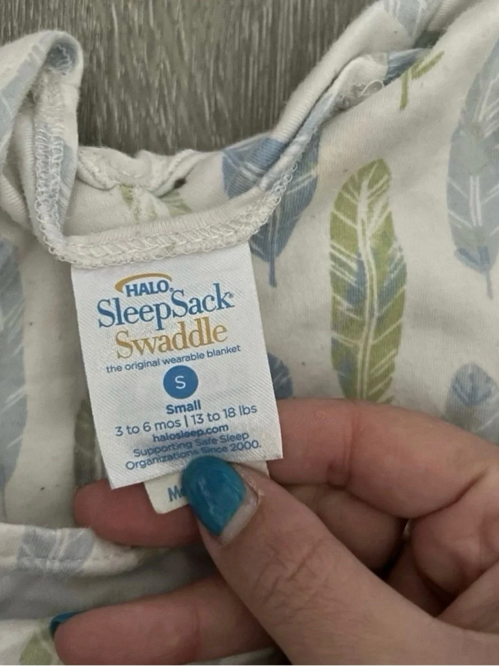 Halo Swaddle Sleep Sack Size Small 3-6 Months Feathers - Picture 4 of 4